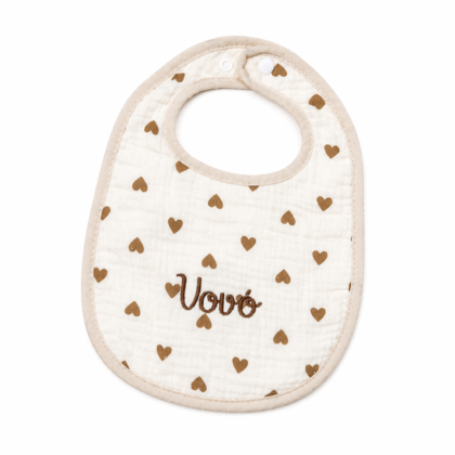 bavoir bébé avec personnsalition ' vovo'