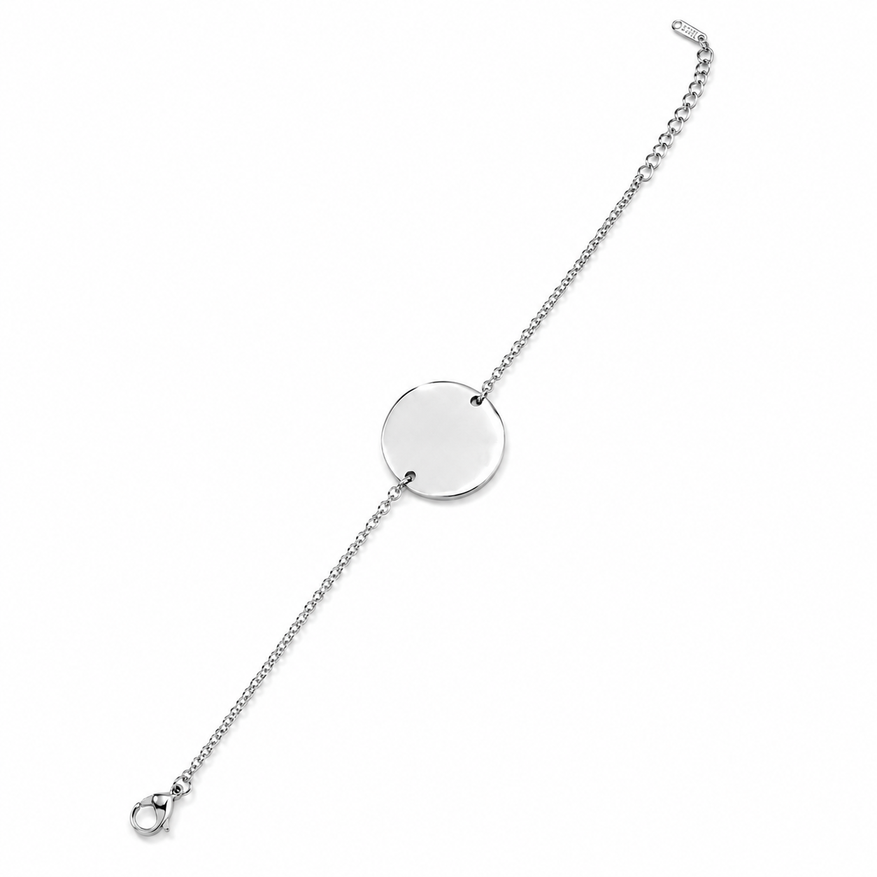 Gourmette médaillon rond