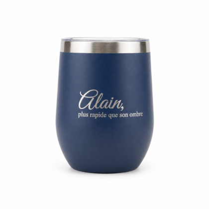mug isotherme 360 ml bleu personnalisé