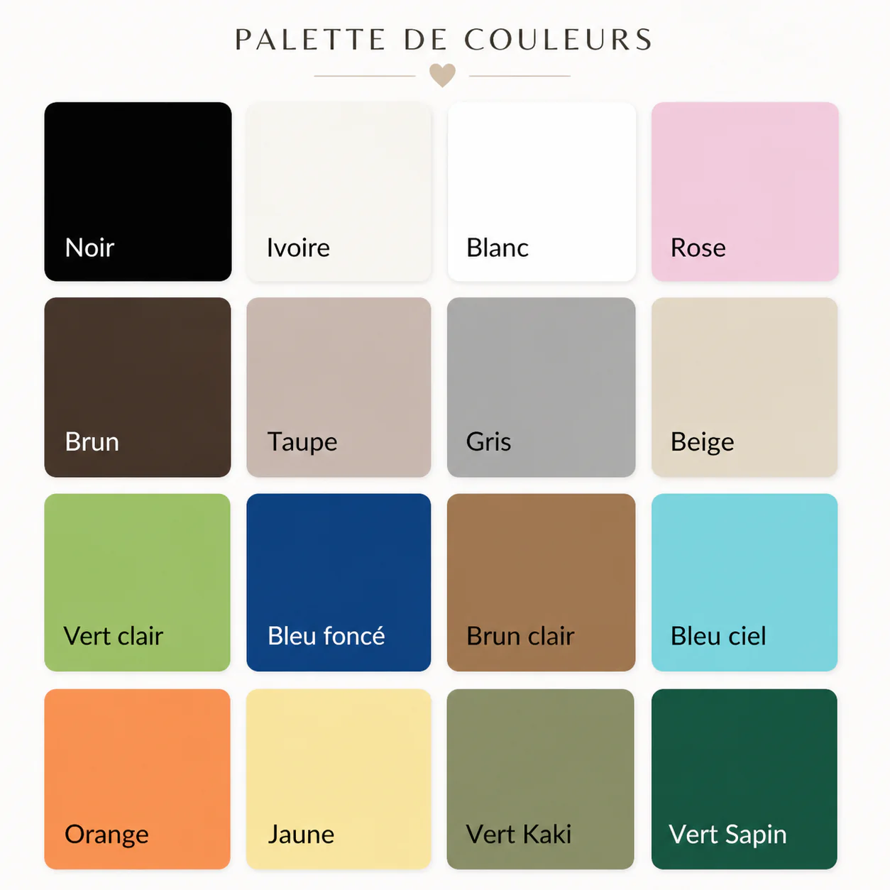 palette de couleur pour la broderie