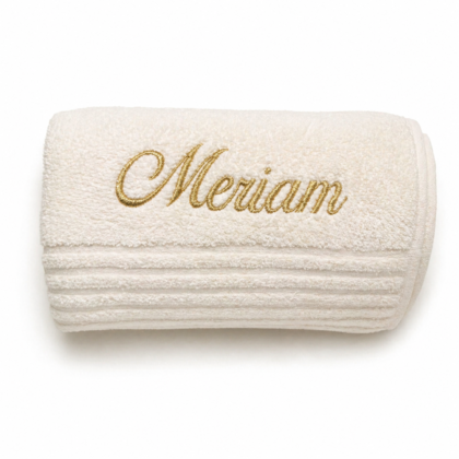 Serviette de bain personnalisée brodée